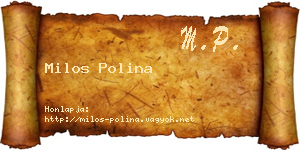 Milos Polina névjegykártya